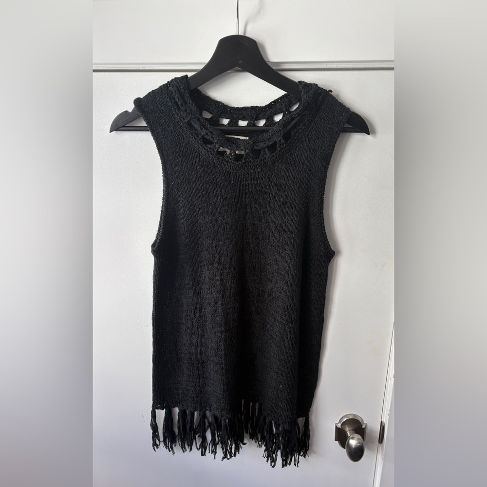 PEPIN Fringe Sweater size L NWT